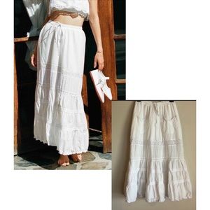 Cassidy White Lace Maxi Skirt